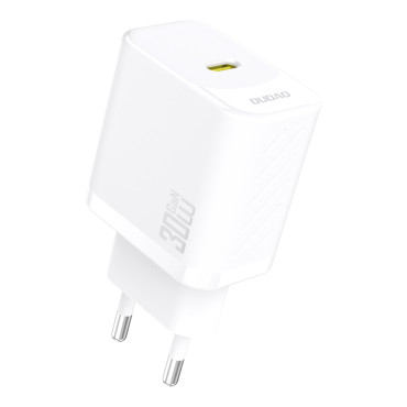 Cargador de red FAST 30W PD GAN USB-C - Blanco