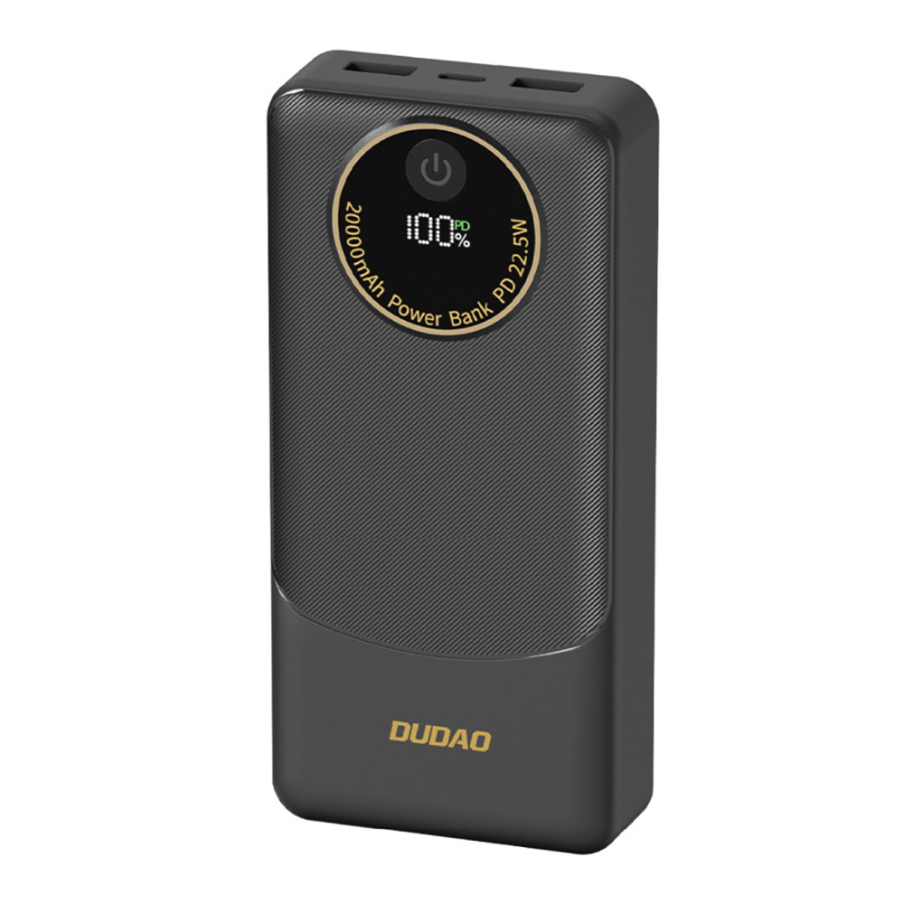 PowerBank K12Pro 20000mAh 22.5W PD USB-A USB-C - Svart