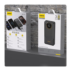 Powerbank K12Pro 20000mAh 22.5W PD USB-A USB-C - czarny