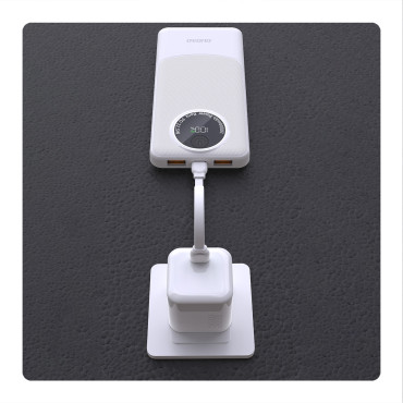 PowerBank K12Pro 20000mAh 22.5w PD USB-A USB-C - Hvit