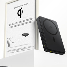 PowerBank Airpow II 10000mAh Qi2 Magsafe 22,5W com USB-C 20V 3A 30cm Cable - Preto