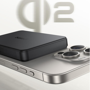 Powerbank Airpow II 10000MAH QI2 MAGSAFE 22.5W USB-C 20V 3A 30cm-es kábel - fekete