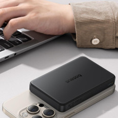 Powerbank Airwa II 10000mAh Qi2 Magsafe 22.5W USB-C 20v 3A 30cm kaabel - must