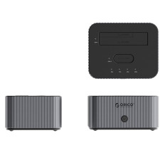 IT28E-C dokovacia stanica s klonovacím funkciou na 2 diskoch M.2 NVME 2.5 '' / 3.5 HDD / 2.5 '' SSD - sivá