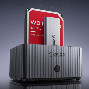 IT28E-C dokstacija ar klonēšanas funkciju uz 2 diskiem M.2 NVME 2.5 '' / 3.5 HDD / 2.5 '' SSD - Grey