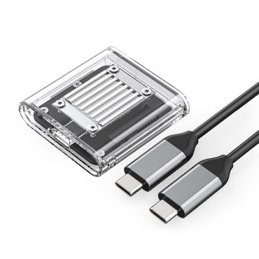 Στέγαση τσέπης σε TC20-M2-10G M2 M2 NVME USB-C - διαφανές