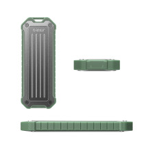 Pastiprināta taktiskā diska kabatas otpx-g2 m.2 NVME / SATA SSD USB-C - Grey-Green