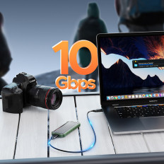Bolso de disco tático reforçado OTPX-G2 M.2 NVME / SATA SSD USB-C - Gray-Green