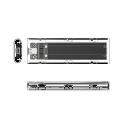 Puzdro na Pocket pre TCM2-C3 M.2 NVME na USB-C 10 GB / S - čiernobiele a priehľadné