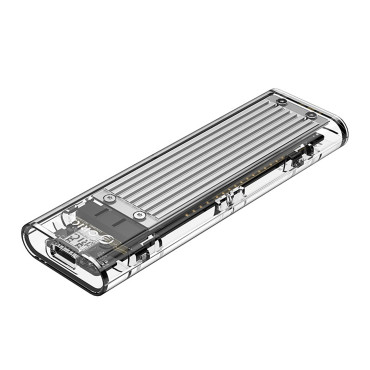 Fickhus för TCM2-C3 M.2 NVME på USB-C 10GB / S - Grå-transparent
