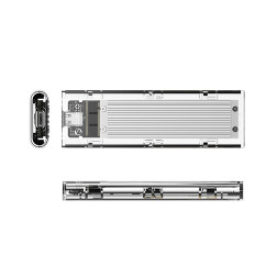 Puzdro na Pocket pre TCM2-C3 M.2 NVME na USB-C 10 GB / S - šedo-transparentné