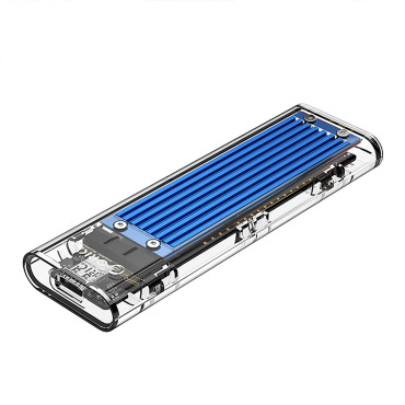 Fickhus för TCM2-C3 M.2 NVME på USB-C 10GB / S - Blå-transparent