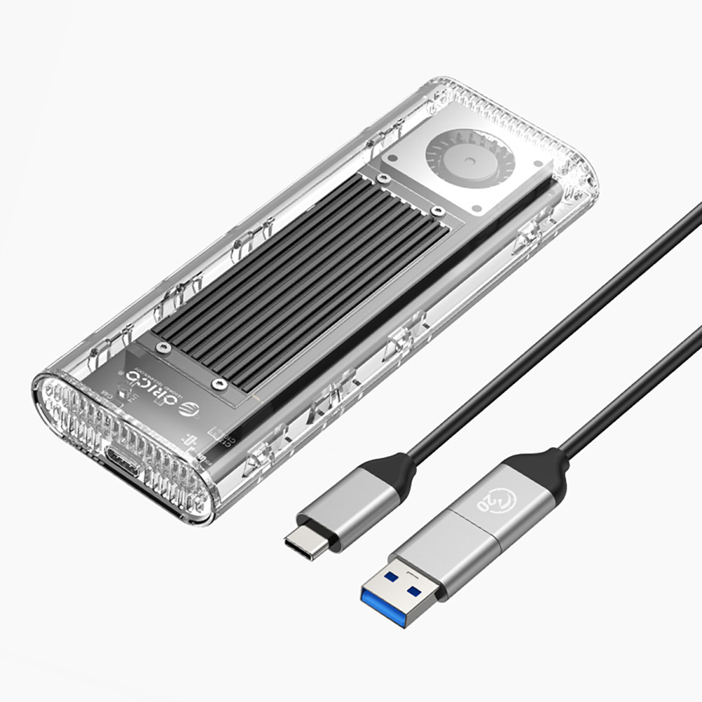 Kapesní pouzdro na TCM2-G20 m.2 NVME USB-C 3.2 20GB / S - Silver-transparentní