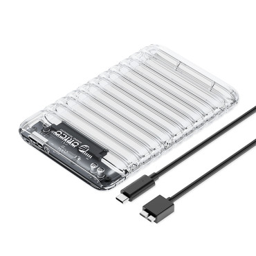 Pockethus på disk 2139U3-V1 2,5 '' HDD / SSD USB Micro-B 5GB / S - Genomskinlig