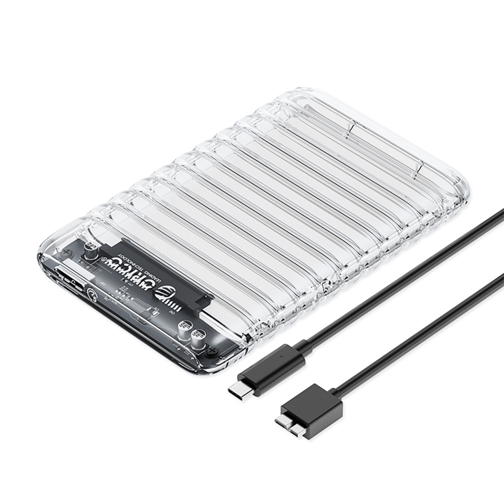 Pockethus på disk 2139U3-V1 2,5 '' HDD / SSD USB Micro-B 5GB / S - Genomskinlig