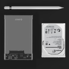 Bolso de habitação para disco 2139C3 2.5 '' HDD / SSD USB-C 5GB / S - Transparente