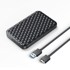 Habitação de bolso para disco 2520U3-V1 2.5 '' HDD / SSD USB Micro-B 5GB / S - Preto