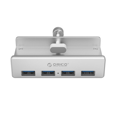 Hub MH4PU Distributør for klemme for Desk Monitor 4x USB-A - Sølv