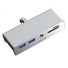 Mozzo MH5PMMM montato su USB-C / USB-A SD TF TF 3.5mm Audio - Argento
