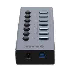 Nav BT2U3-7AB med 7x USB-A-omkopplare - Grå