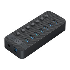 Nav CT2U3-7AB med 7x USB-A-omkopplare - Svart