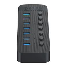 Nav CT2U3-7AB med 7x USB-A-omkopplare - Svart