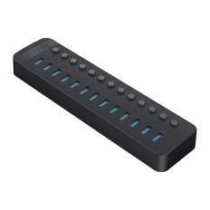 "Hub CT2U3-13AB" su 13X USB jungikliais - juoda