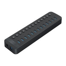 "Hub CT2U3-13AB" su 13X USB jungikliais - juoda
