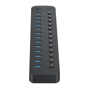 "Hub CT2U3-13AB" su 13X USB jungikliais - juoda
