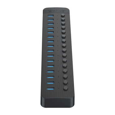 Hub CT2U3-16AB med 16x USB-brytere - Svart