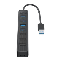 Hub forgalmazó TWU32-4A USB-A - USB-A USB-C 5V / 3A - fekete