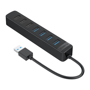 Distributore hub TWU32-4A USB-A - USB-A USB-C 5V / 3A - Nero