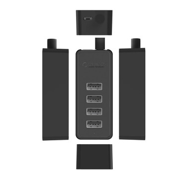 Hub Distributør W5P-U2-030 4x USB-A 30CM - Svart