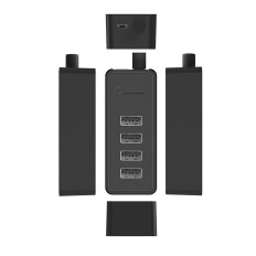 HUB-jälleenmyyjä W5P-U2-030 4x USB-A 30cm - Musta