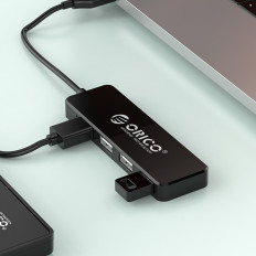 Hub Fl01 Docking Station USB Distributør for 4x USB-A - Svart