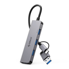 Hub YSA5-U3 USB-A / USB-C-dokkingstasjon for 4x USB-A - Grå