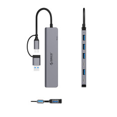 HUB YSA7-U3 USB-A / USB-C priključna stanica na USB-A USB-C - Gray