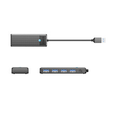 HUB PAPW4A-C3 Platintojas 4x USB-A - Juoda