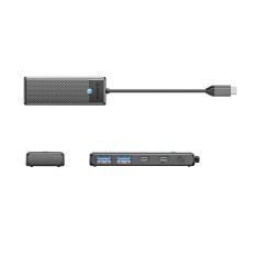 HUB PAPW2AC-C3 USB-C distributer na USB-A USB-C - crno