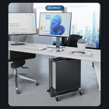 CPB6 Stand para uma prateleira de computador com rodas - preto