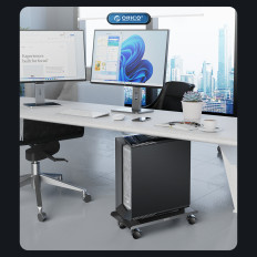 CPB6 STAND per uno scaffale per computer con ruote - Nero