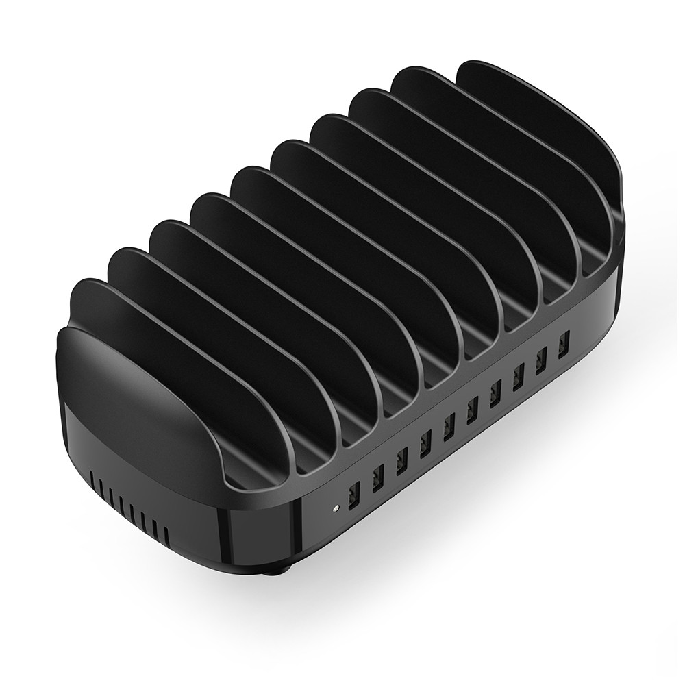 Intelligent DUK-10P-V1 Polnilna postaja za 10x USB-A-tablete - Črna