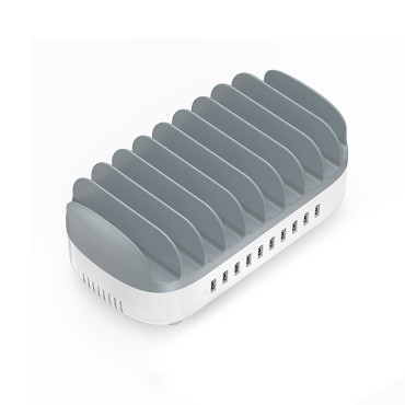 Inteligentná nakladacia stanica DUK-10P-V1 pre 10x USB-A tablety - biela