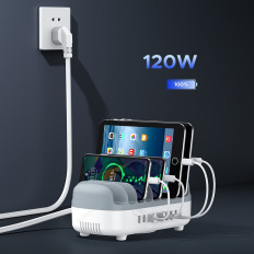 Inteligentná nakladacia stanica DUK-10P-V1 pre 10x USB-A tablety - biela
