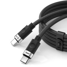 Cable CDX 60W Cable 3A Entrega de alimentación USB-C 1M - Negro