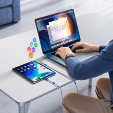 Kabel CDX 60W kabel 3A Napájení USB-C 1M - bílá