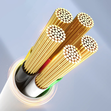 Kabel CDX 60W kabel 3A Napájení USB-C 1M - bílá