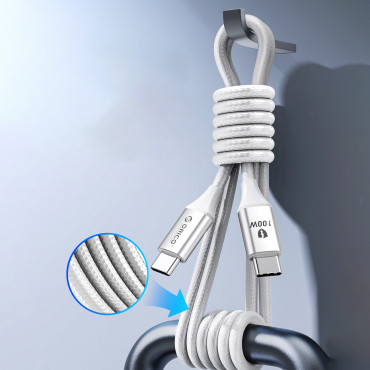 Kábel CDX 100W 5A Power Dodanie USB-C 1M - biela