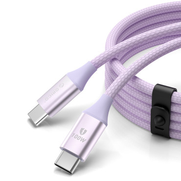 Kábel CDX 100W 5A Power Dodanie USB-C 1M - fialová