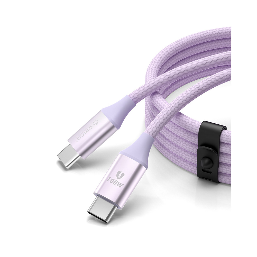 Cable CDX 100W 5A ENTREGA DE ENTRADA USB-C 1M - PURPLE